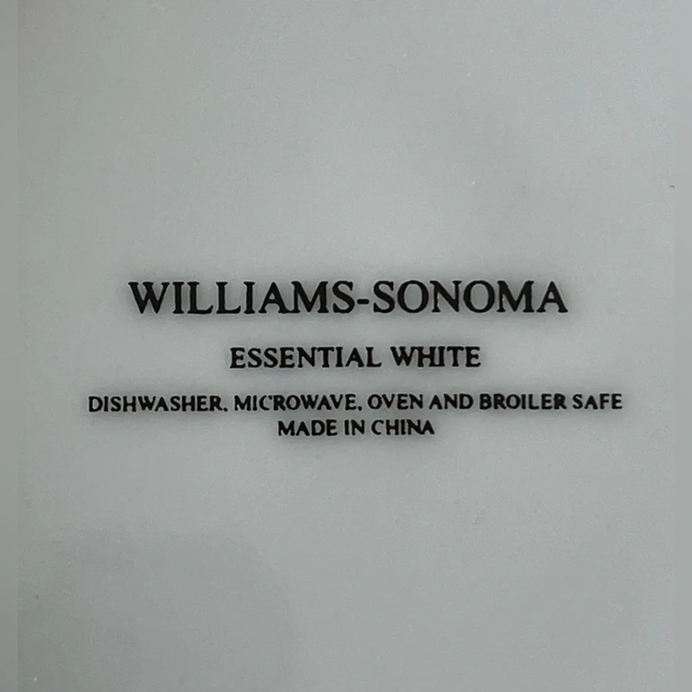 Williams Sonoma Set Of 3 Essential White Double Handled Soup/Cream Bowls 4 3/4